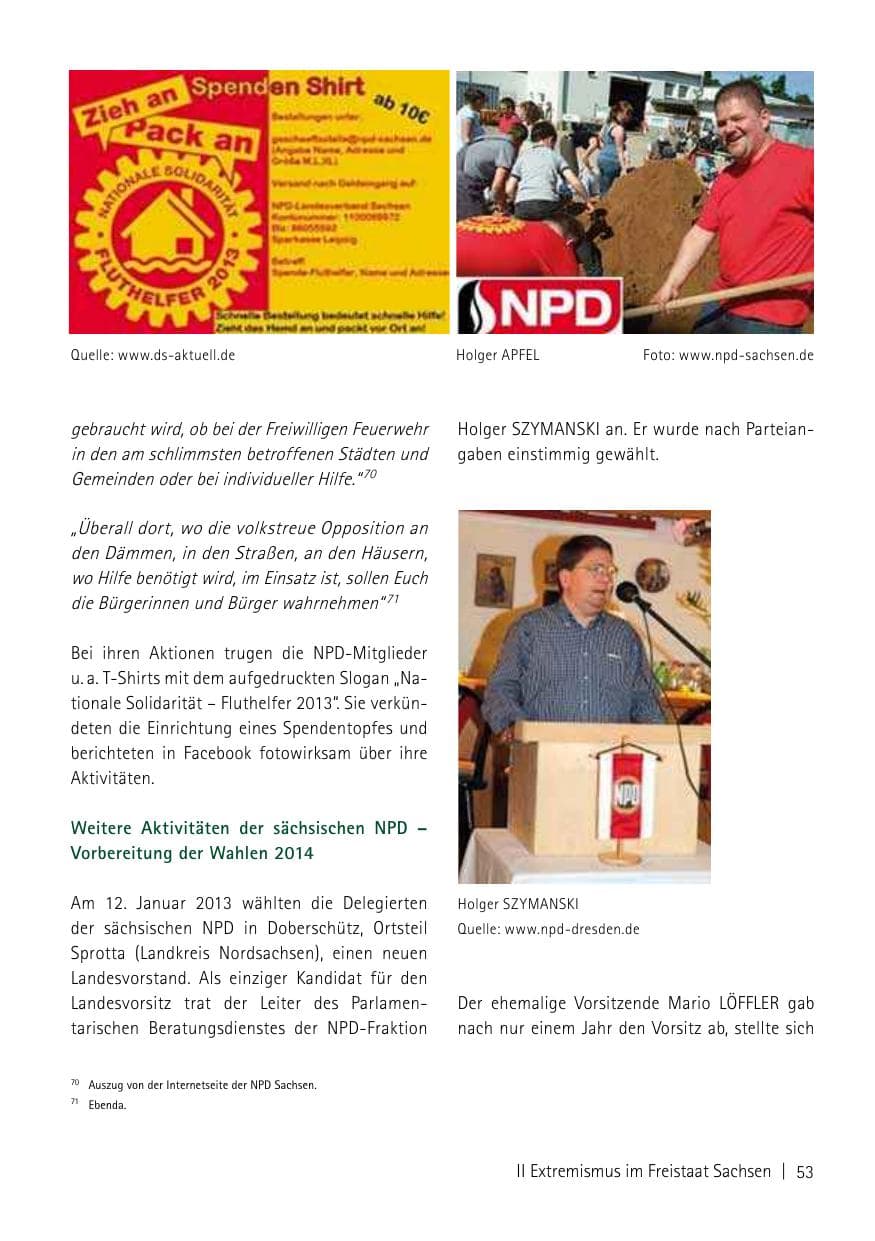 Seite 55 des Verfassungsschutzbericht 2013 Sachsen