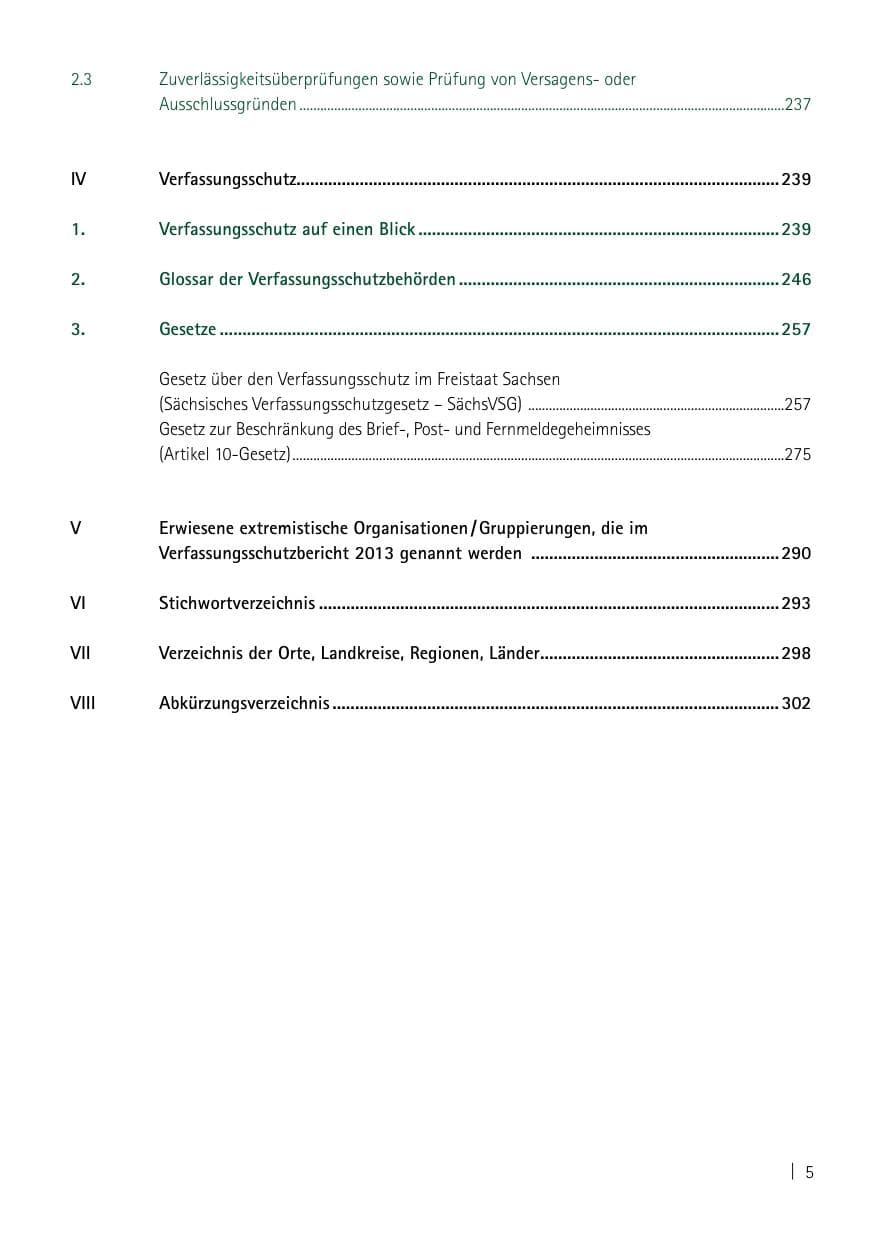Seite 7 des Verfassungsschutzbericht 2013 Sachsen