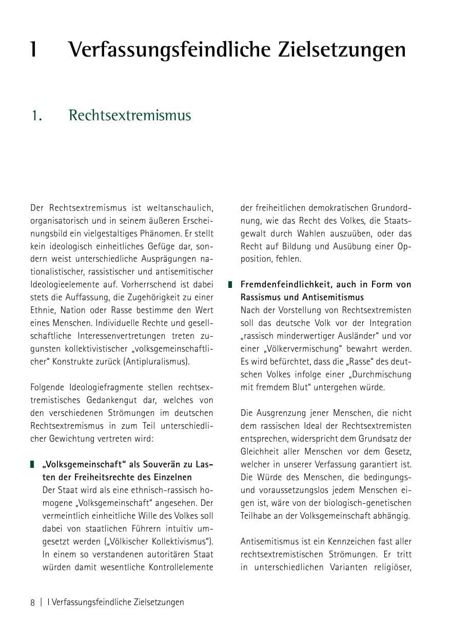 Seite 10 des Verfassungsschutzbericht 2013 Sachsen