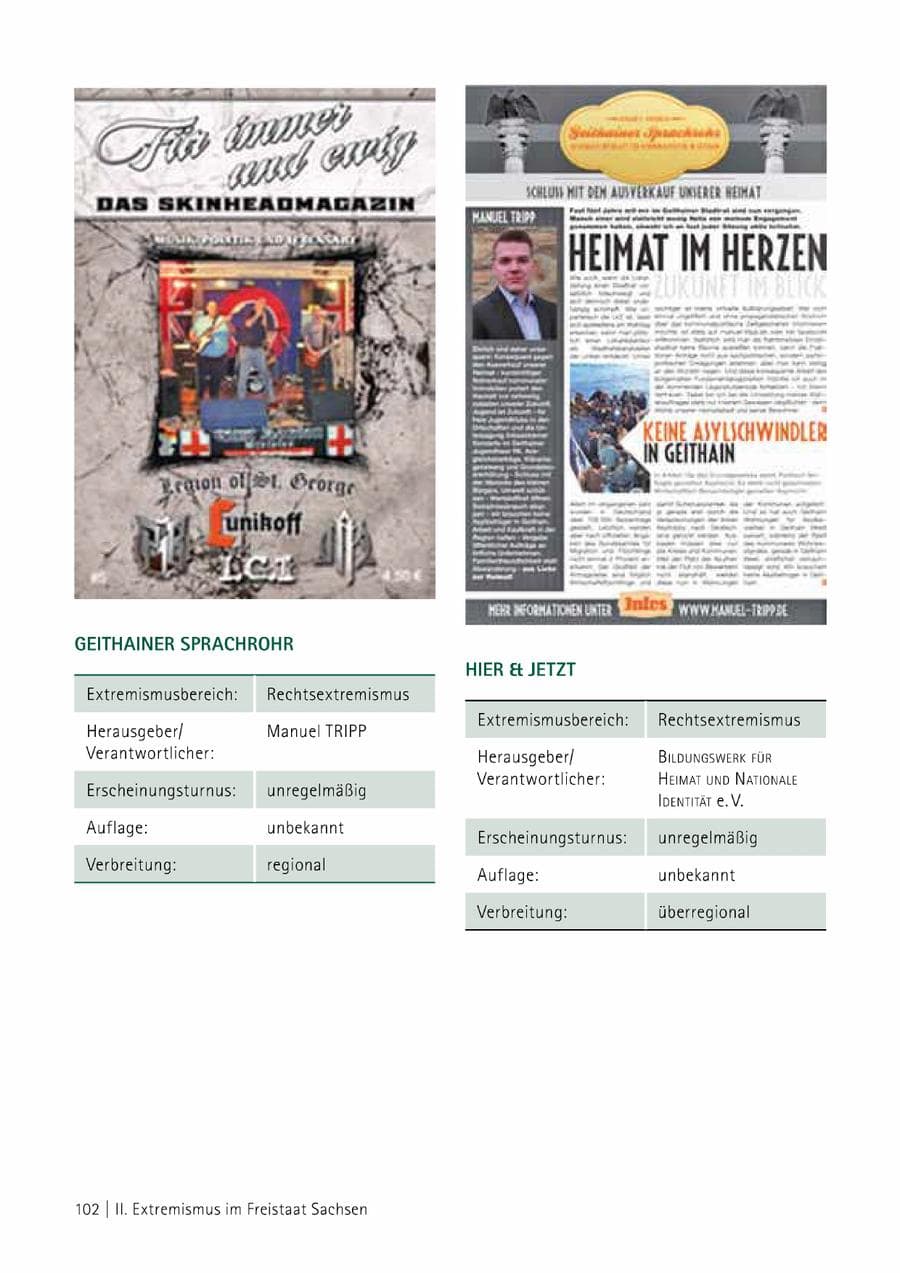 Seite 103 des Verfassungsschutzbericht 2014 Sachsen