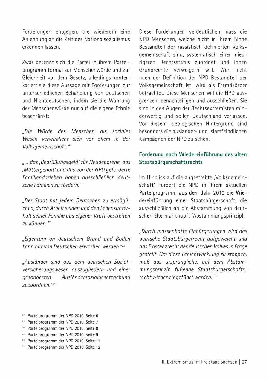 Seite 28 des Verfassungsschutzbericht 2014 Sachsen