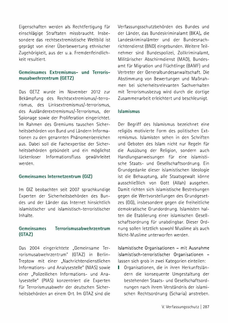 Seite 288 des Verfassungsschutzbericht 2014 Sachsen