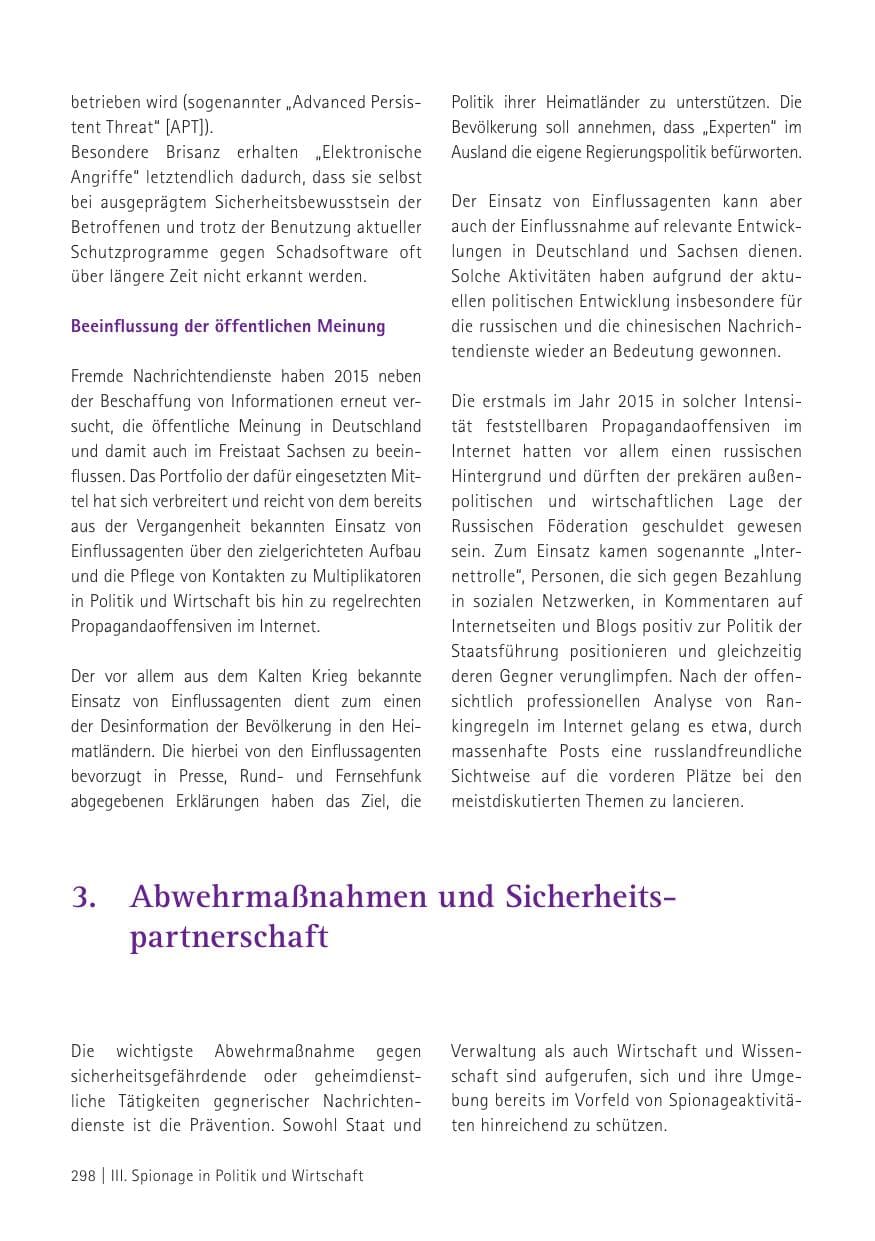Seite 300 des Verfassungsschutzbericht 2015 Sachsen