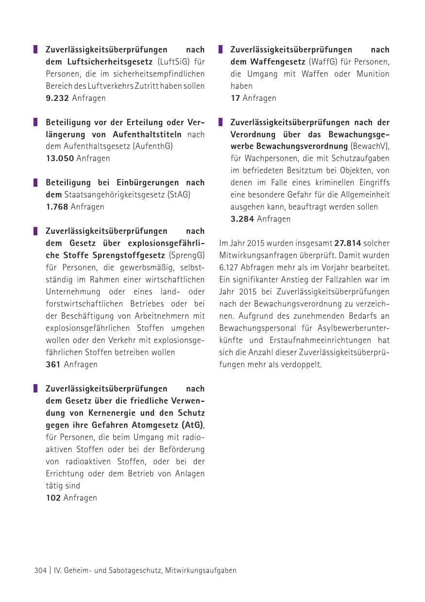 Seite 306 des Verfassungsschutzbericht 2015 Sachsen