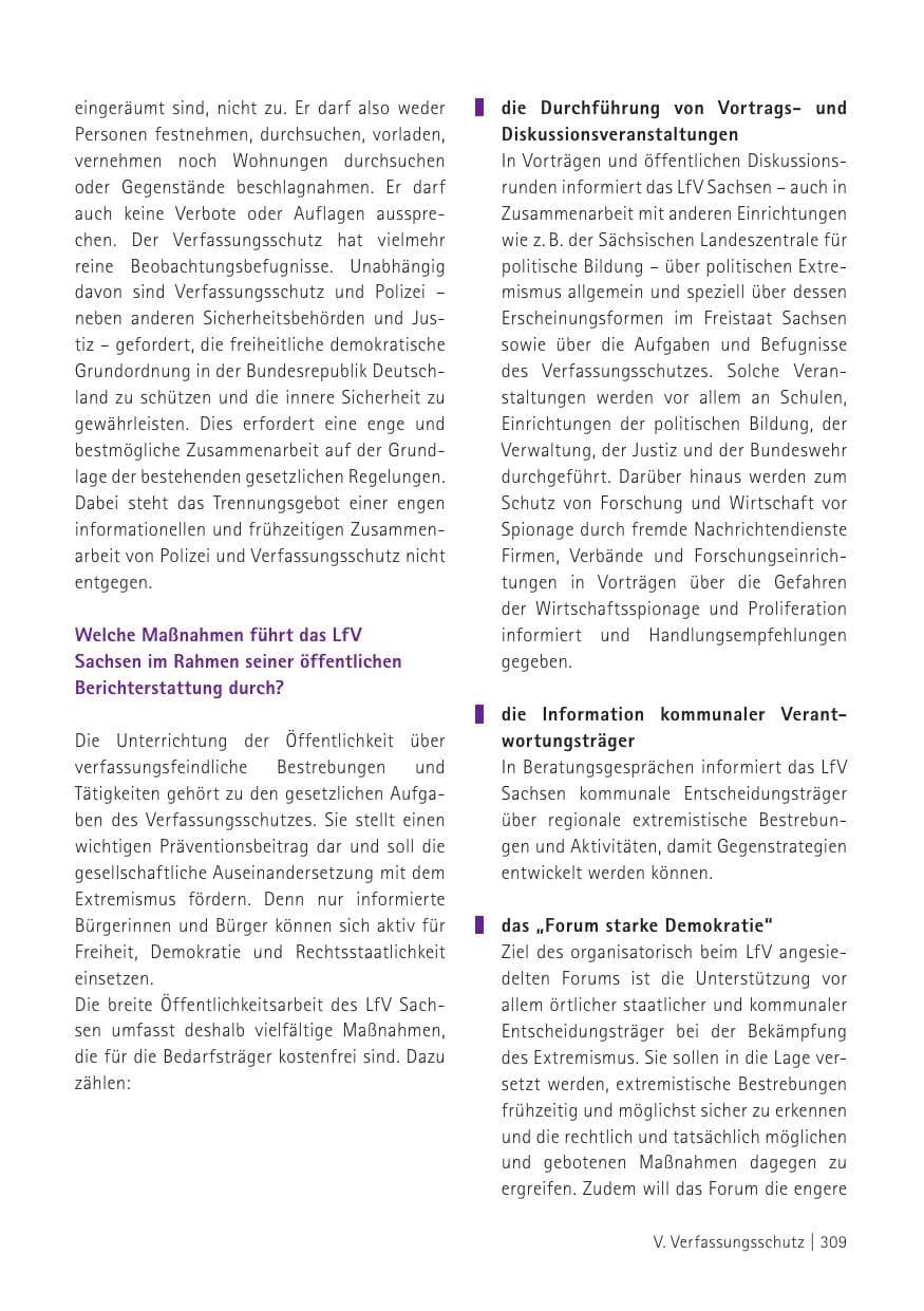 Seite 311 des Verfassungsschutzbericht 2015 Sachsen