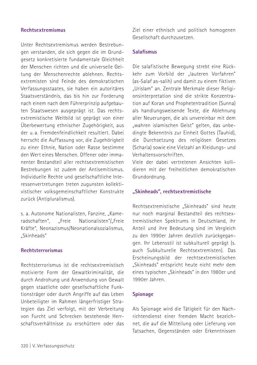 Seite 322 des Verfassungsschutzbericht 2015 Sachsen