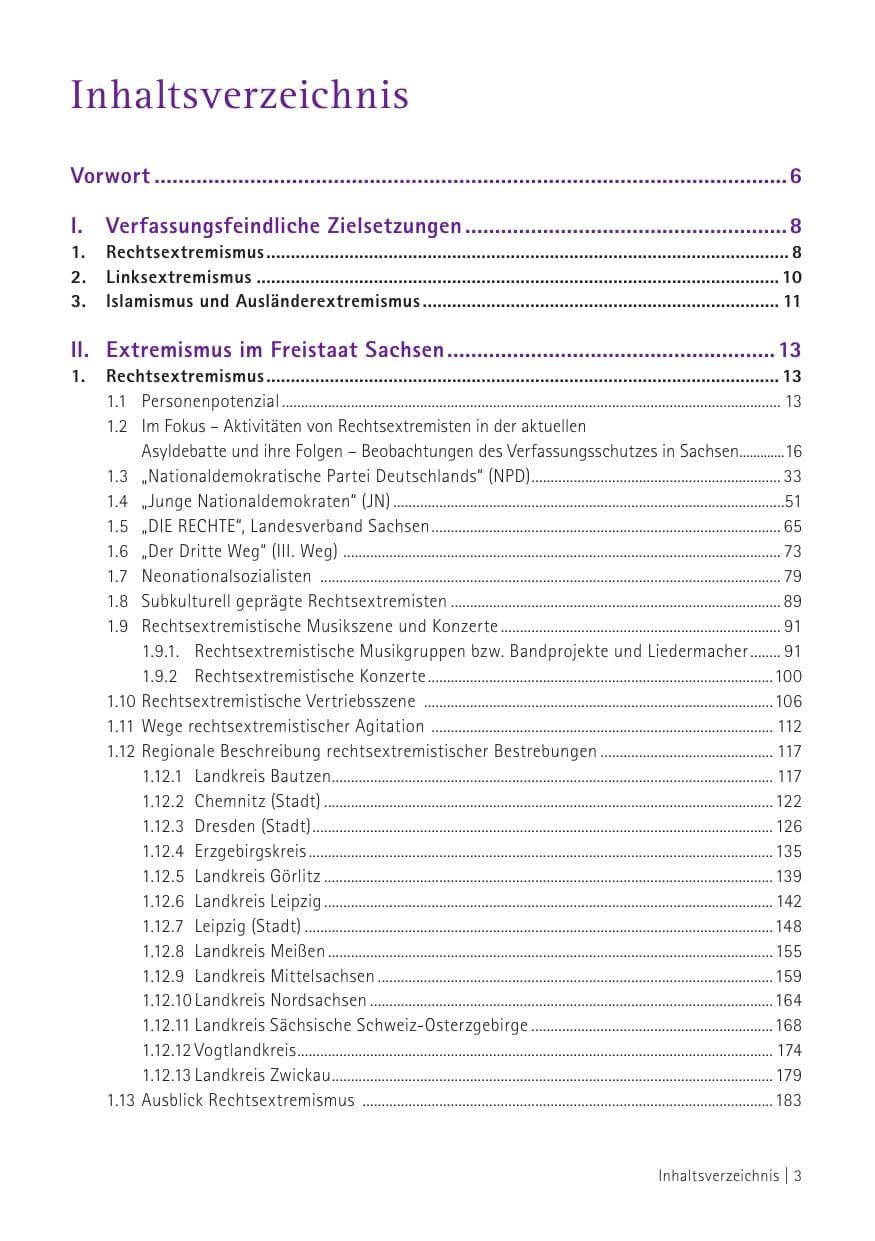 Seite 5 des Verfassungsschutzbericht 2015 Sachsen