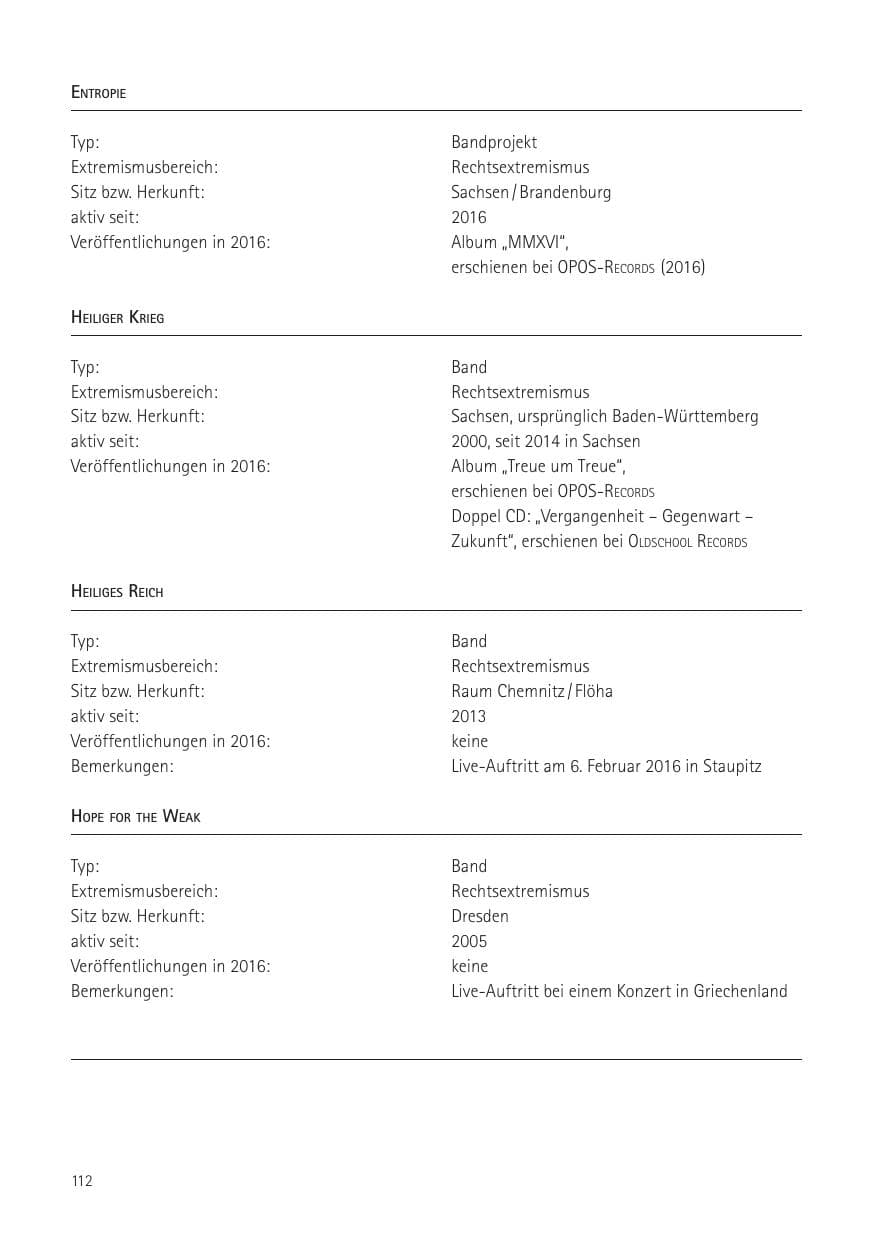 Seite 114 des Verfassungsschutzbericht 2016 Sachsen
