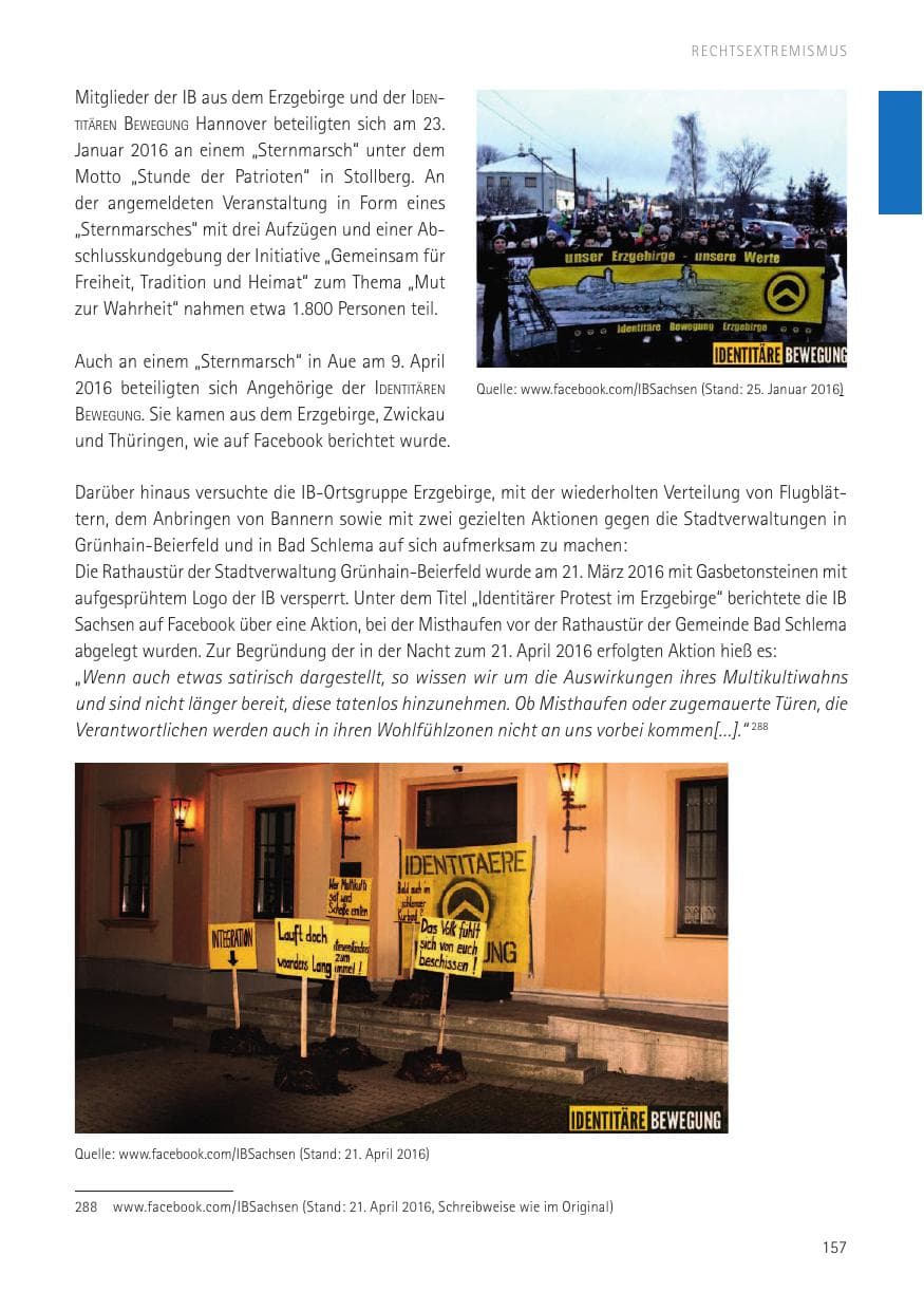 Seite 159 des Verfassungsschutzbericht 2016 Sachsen
