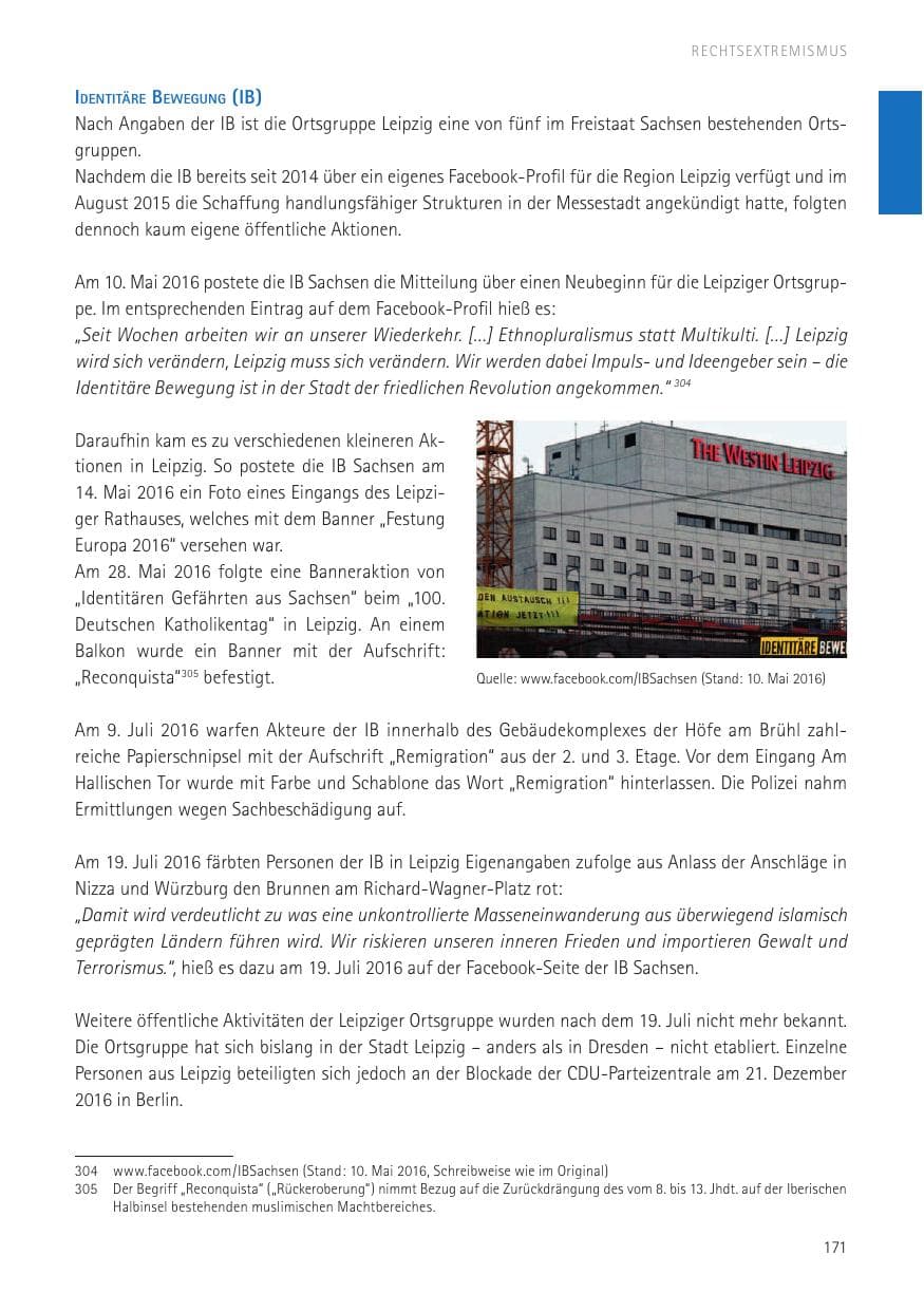 Seite 173 des Verfassungsschutzbericht 2016 Sachsen