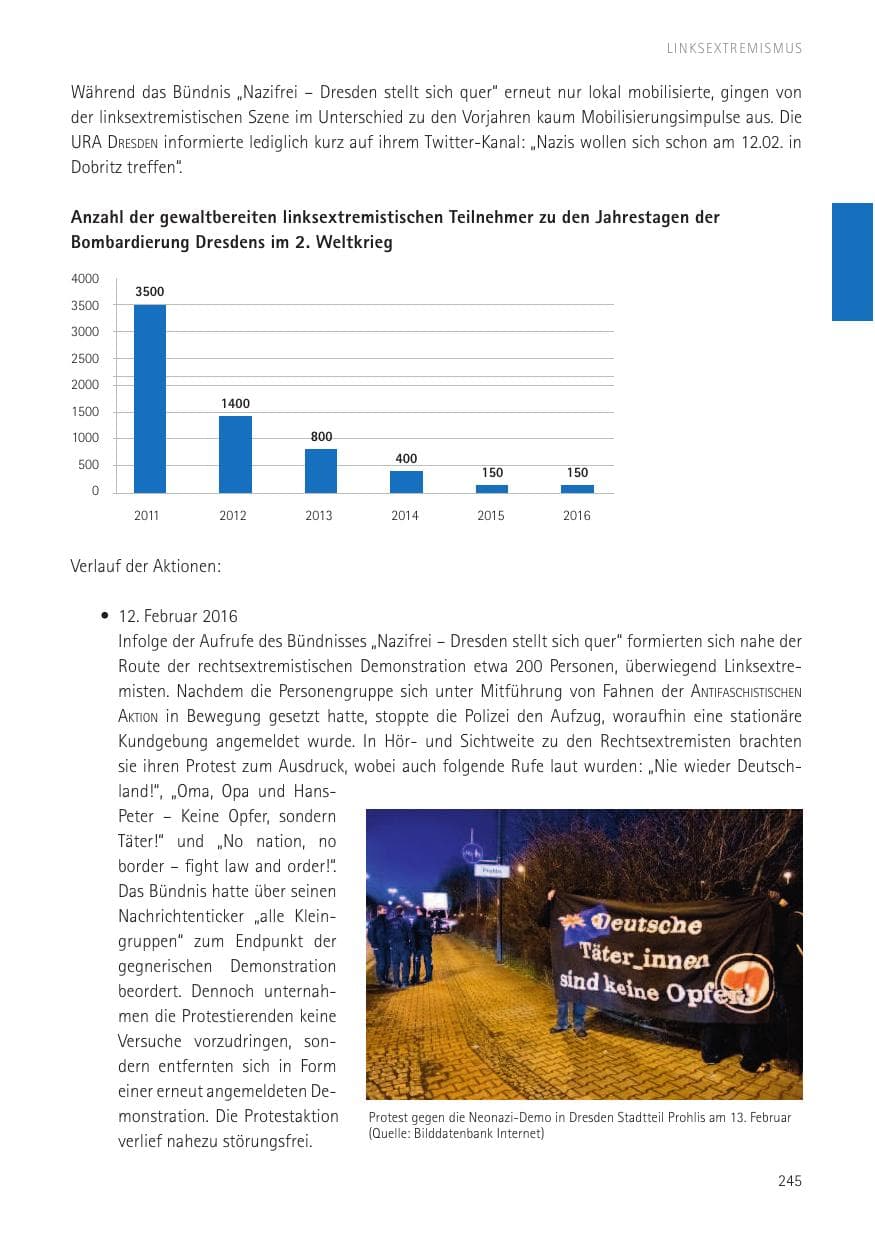 Seite 247 des Verfassungsschutzbericht 2016 Sachsen