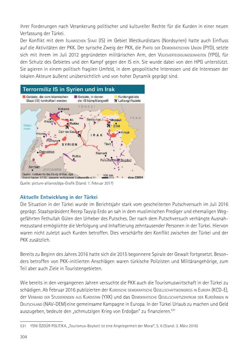 Seite 306 des Verfassungsschutzbericht 2016 Sachsen