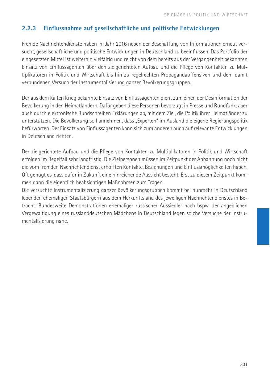 Seite 333 des Verfassungsschutzbericht 2016 Sachsen