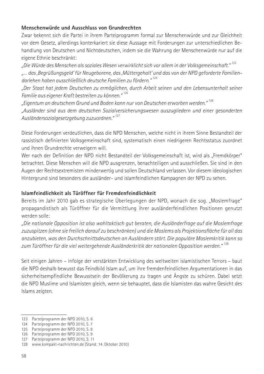 Seite 60 des Verfassungsschutzbericht 2016 Sachsen