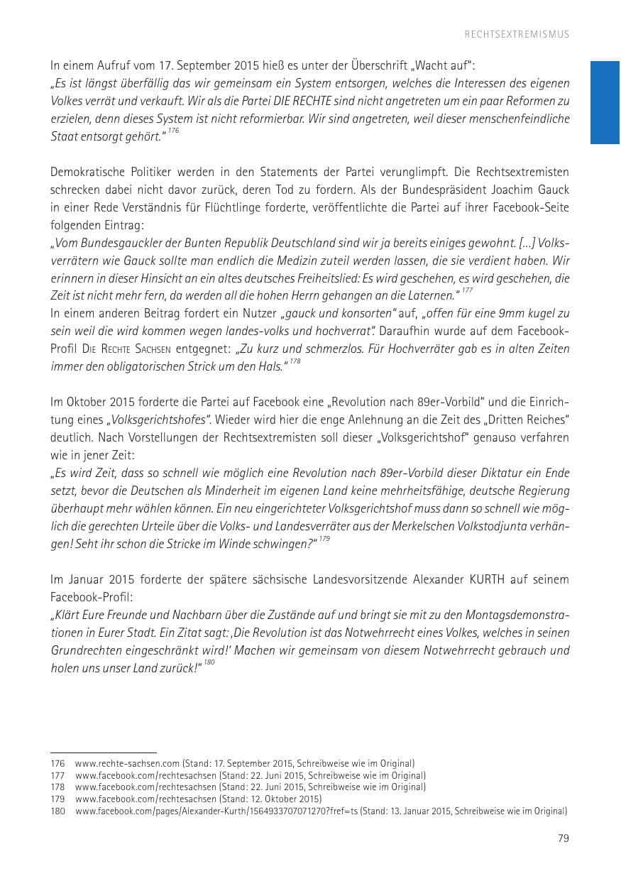 Seite 81 des Verfassungsschutzbericht 2016 Sachsen
