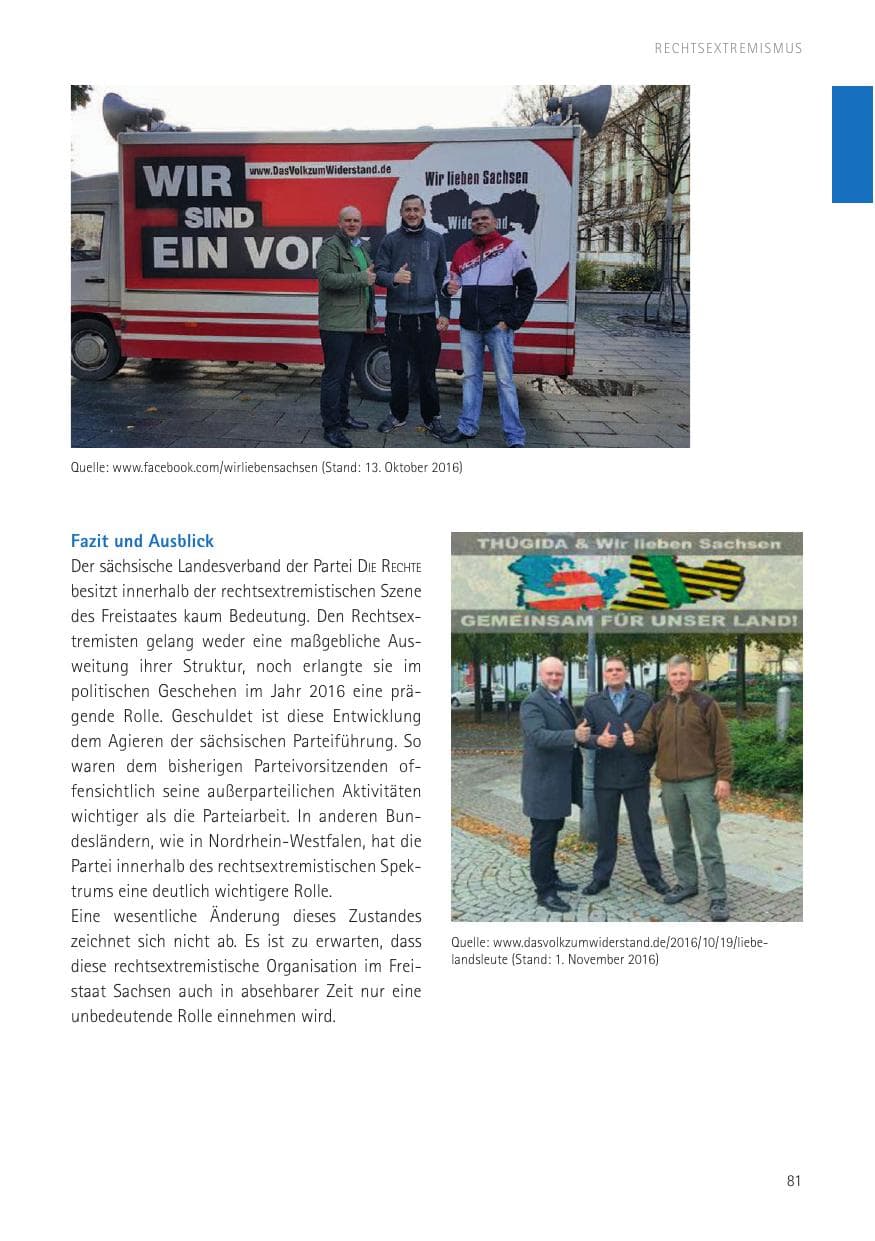 Seite 83 des Verfassungsschutzbericht 2016 Sachsen