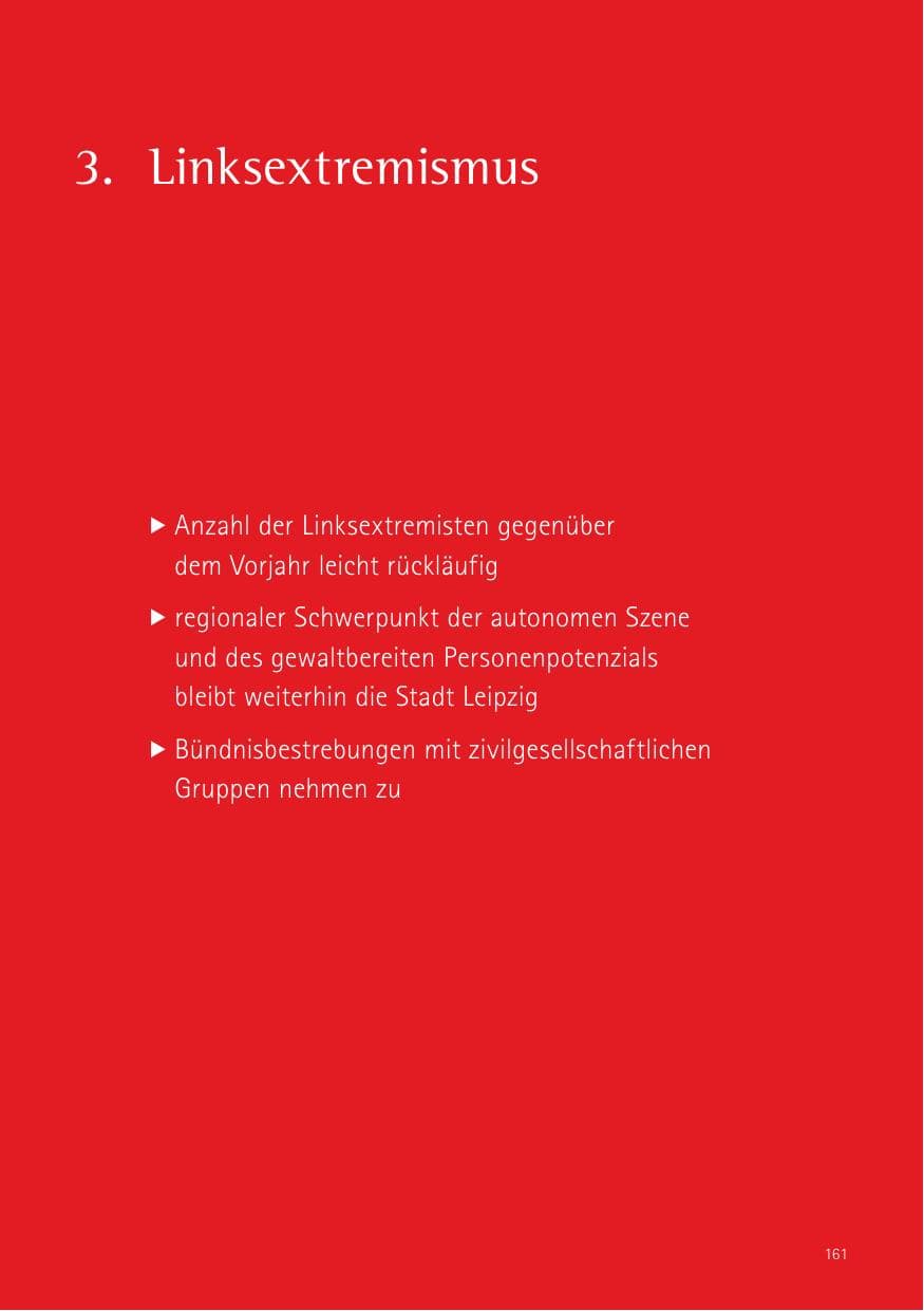 Seite 161 des Verfassungsschutzbericht 2017 Sachsen