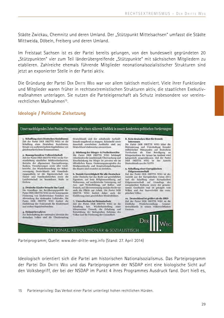 Seite 29 des Verfassungsschutzbericht 2017 Sachsen