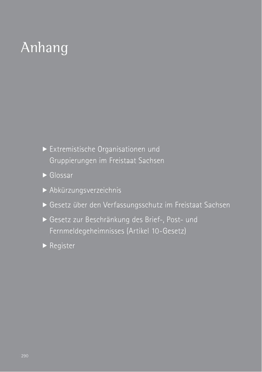 Seite 290 des Verfassungsschutzbericht 2017 Sachsen