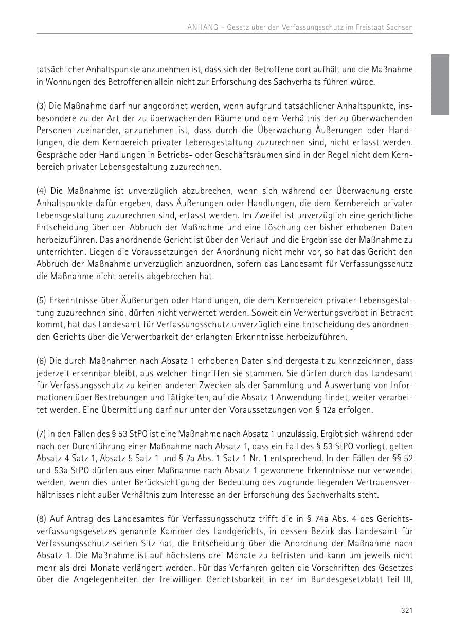 Seite 321 des Verfassungsschutzbericht 2017 Sachsen