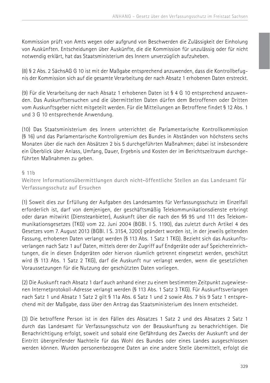 Seite 329 des Verfassungsschutzbericht 2017 Sachsen