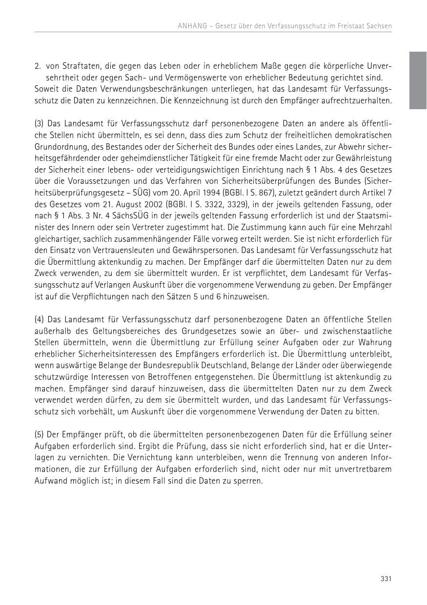 Seite 331 des Verfassungsschutzbericht 2017 Sachsen