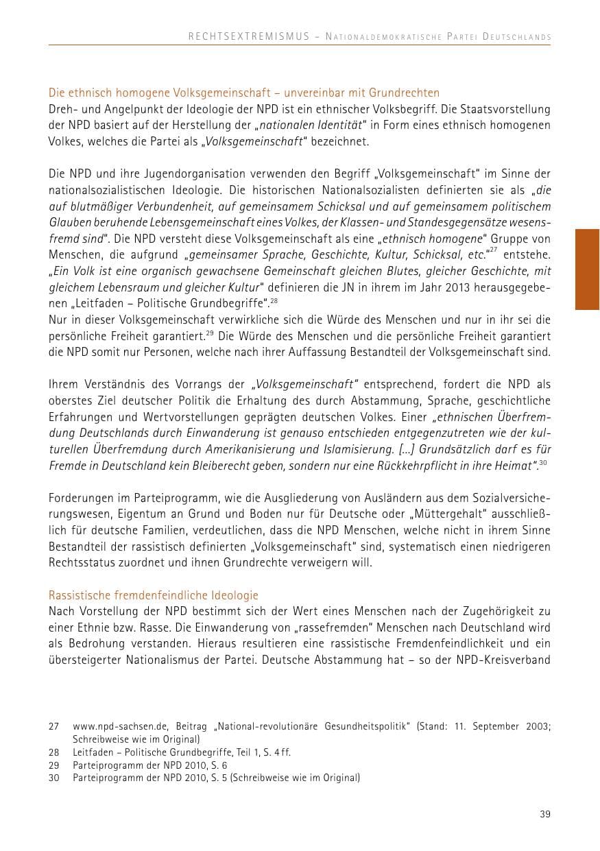 Seite 39 des Verfassungsschutzbericht 2017 Sachsen