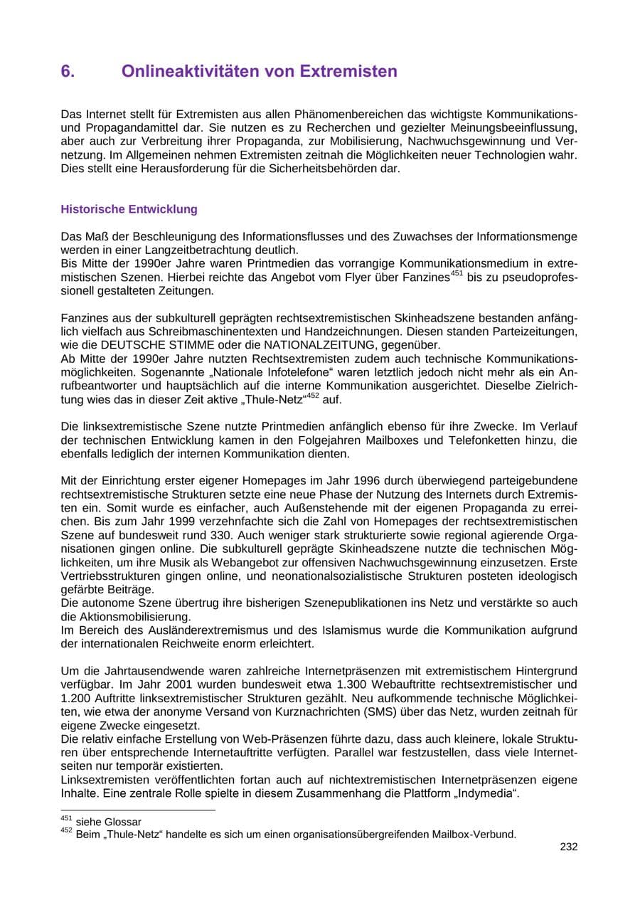 Seite 225 des Verfassungsschutzbericht 2018 Sachsen