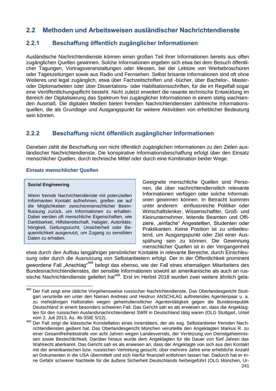 Seite 234 des Verfassungsschutzbericht 2018 Sachsen