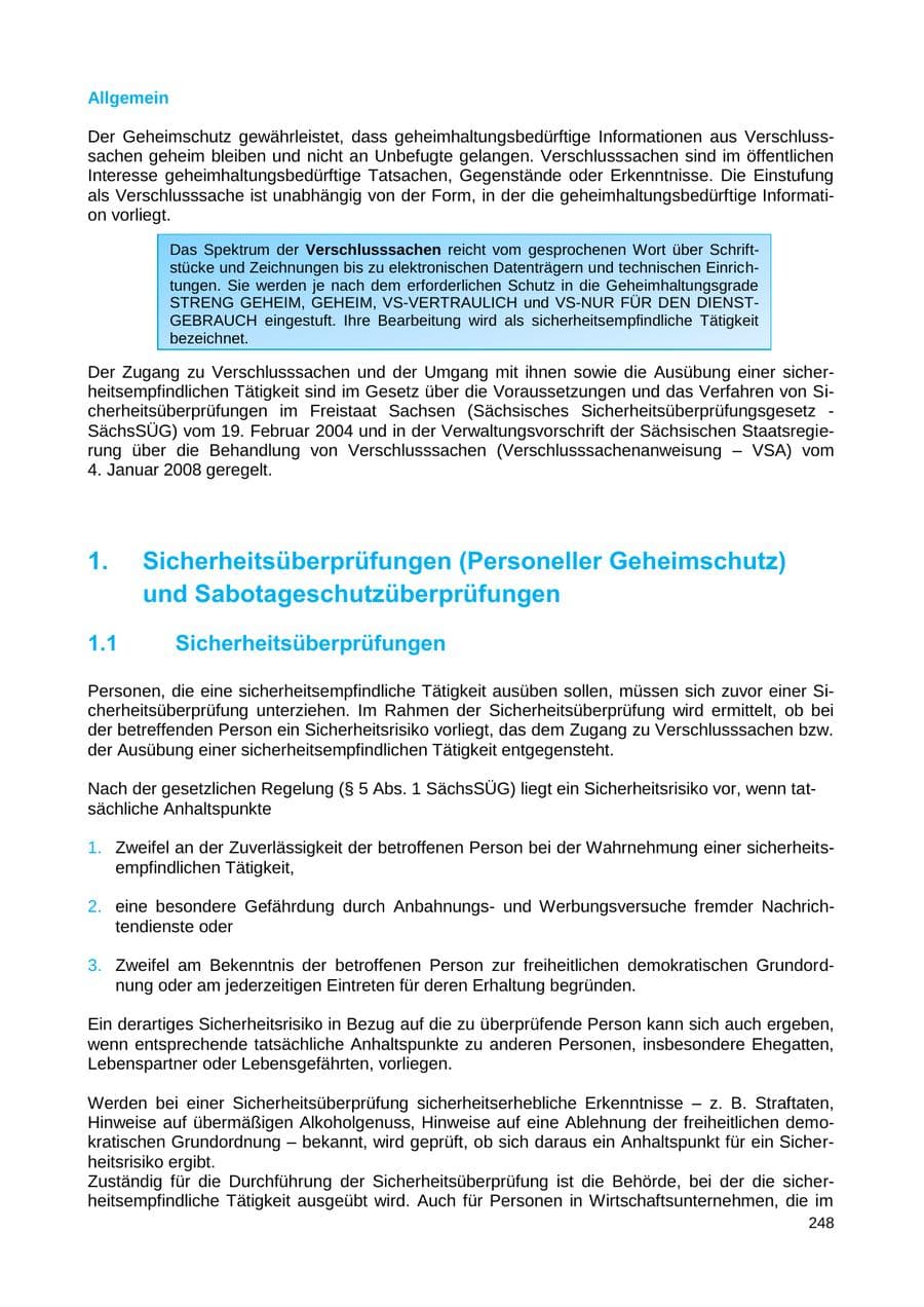 Seite 241 des Verfassungsschutzbericht 2018 Sachsen