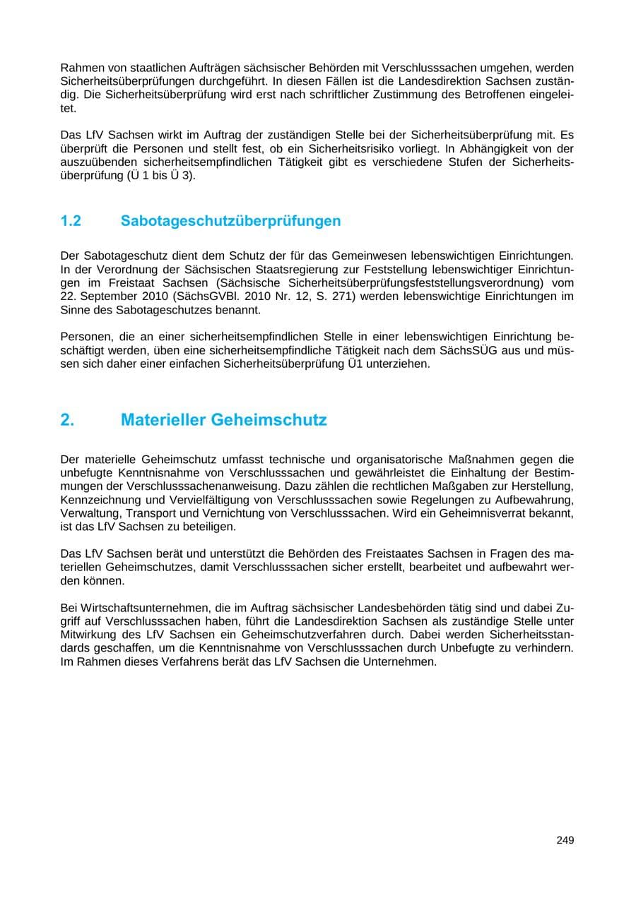 Seite 242 des Verfassungsschutzbericht 2018 Sachsen