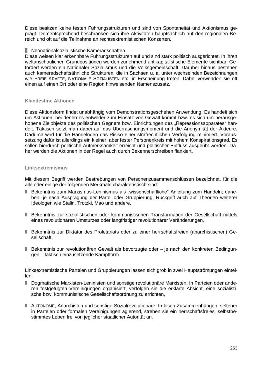 Seite 255 des Verfassungsschutzbericht 2018 Sachsen