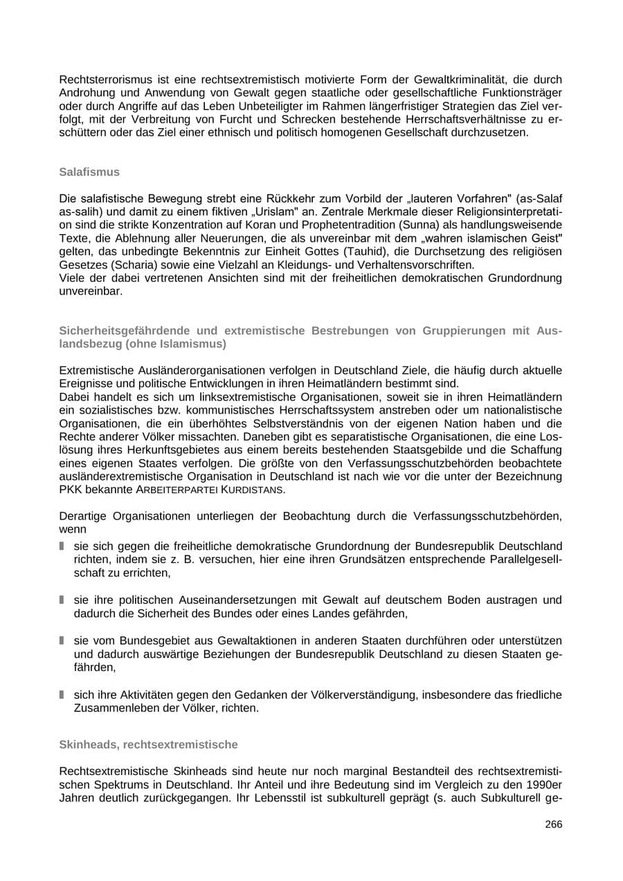 Seite 258 des Verfassungsschutzbericht 2018 Sachsen