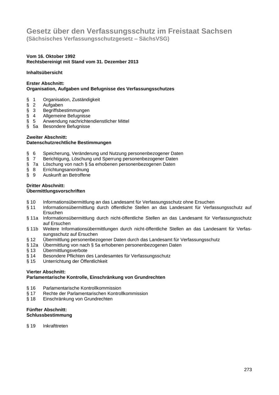 Seite 265 des Verfassungsschutzbericht 2018 Sachsen