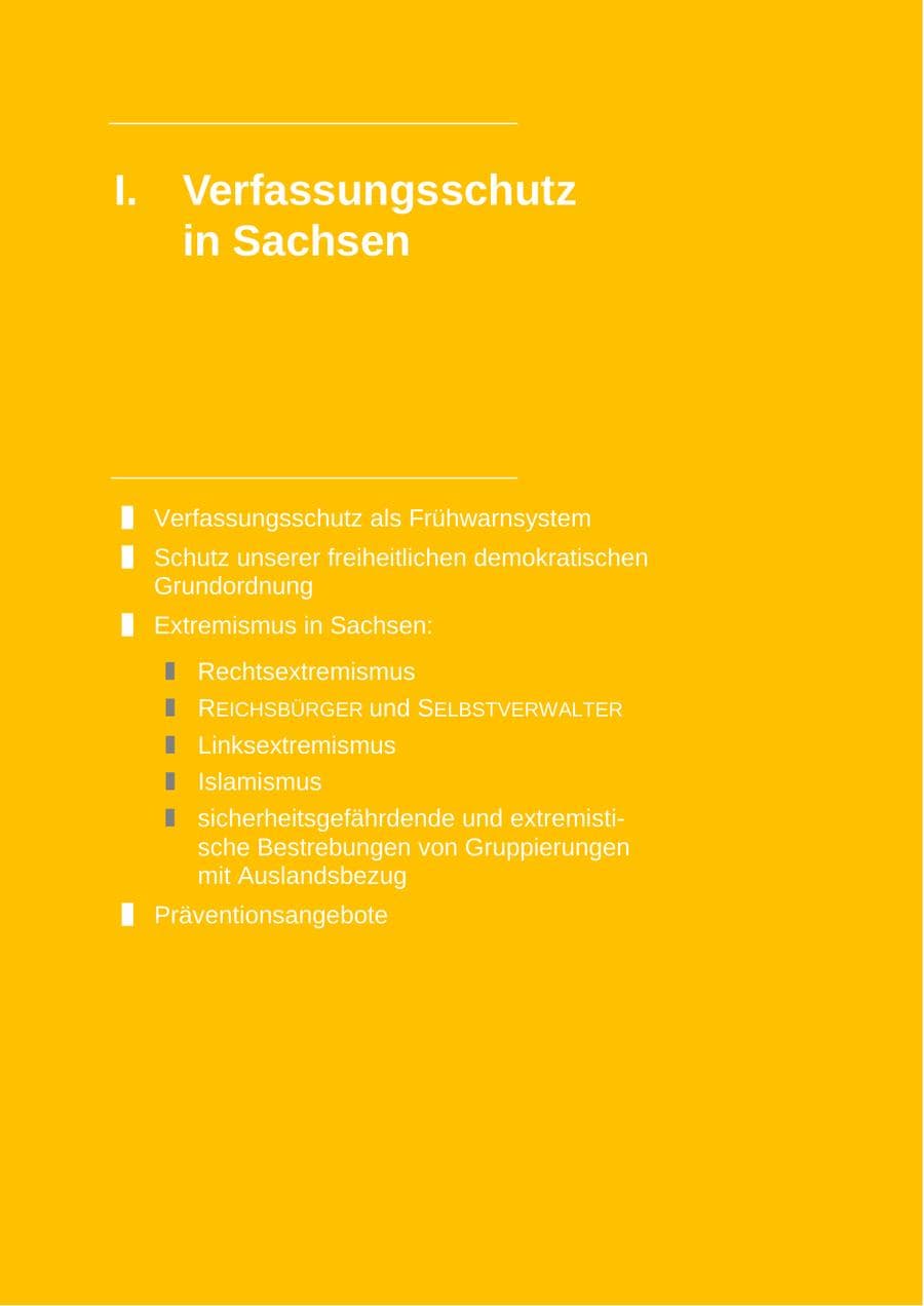 Seite 5 des Verfassungsschutzbericht 2018 Sachsen