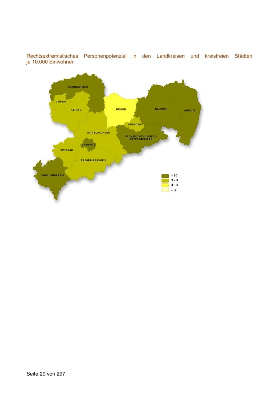 Seite 29 des Verfassungsschutzbericht 2019 Sachsen