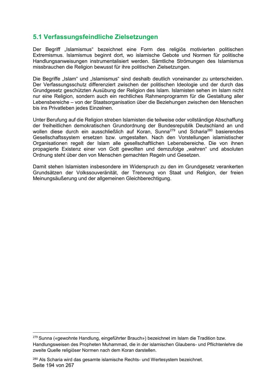 Seite 194 des Verfassungsschutzbericht 2020 Sachsen