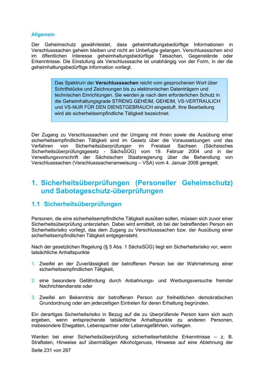 Seite 231 des Verfassungsschutzbericht 2020 Sachsen