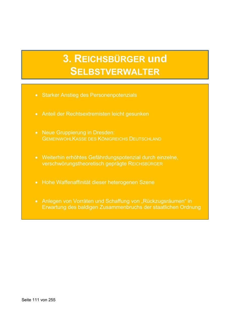 Seite 111 des Verfassungsschutzbericht 2021 Sachsen