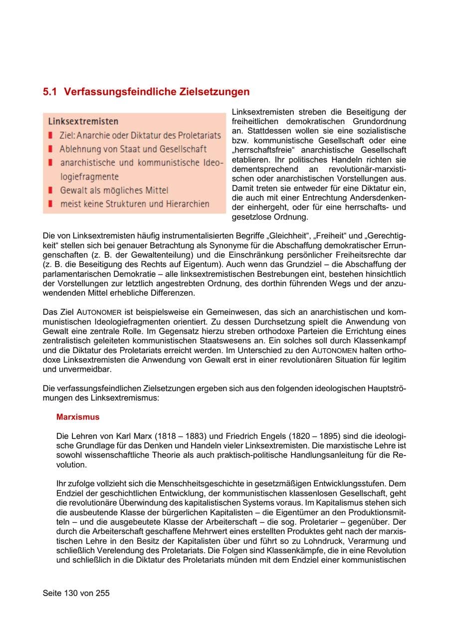Seite 130 des Verfassungsschutzbericht 2021 Sachsen