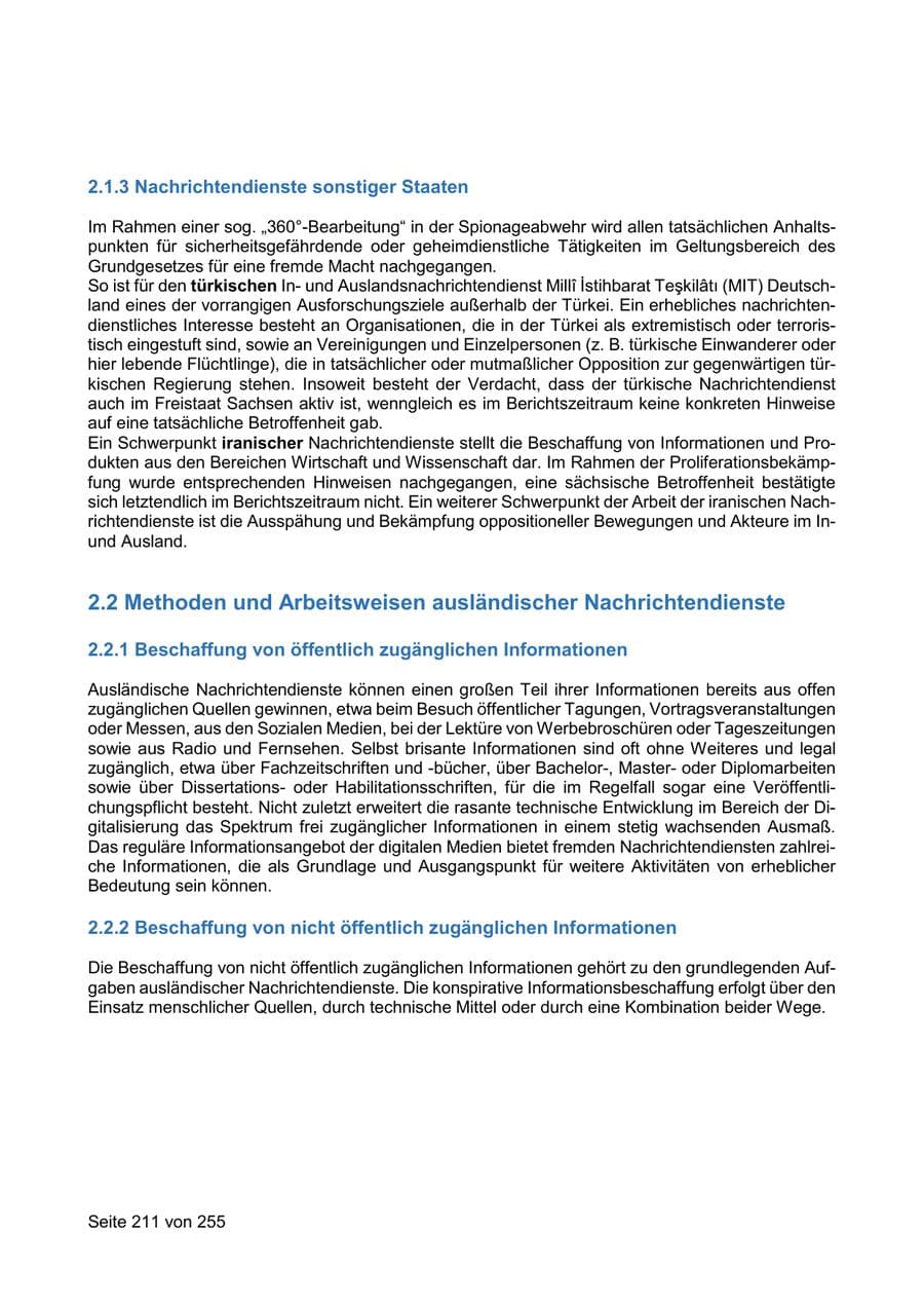 Seite 211 des Verfassungsschutzbericht 2021 Sachsen