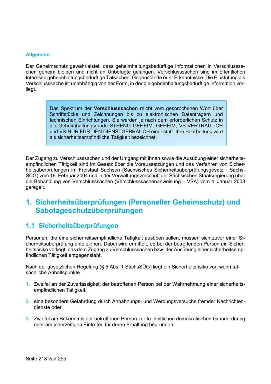 Seite 218 des Verfassungsschutzbericht 2021 Sachsen