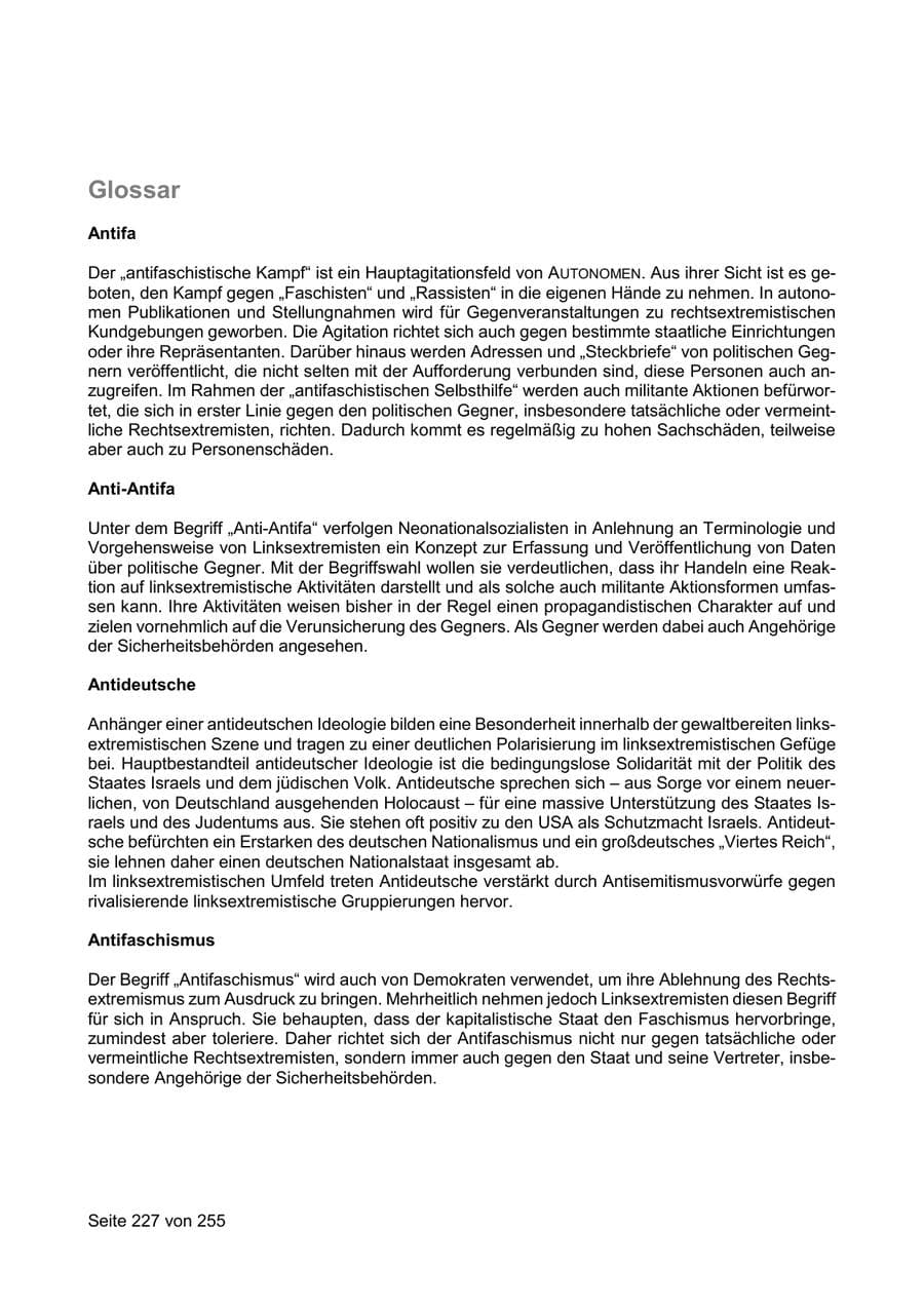 Seite 227 des Verfassungsschutzbericht 2021 Sachsen