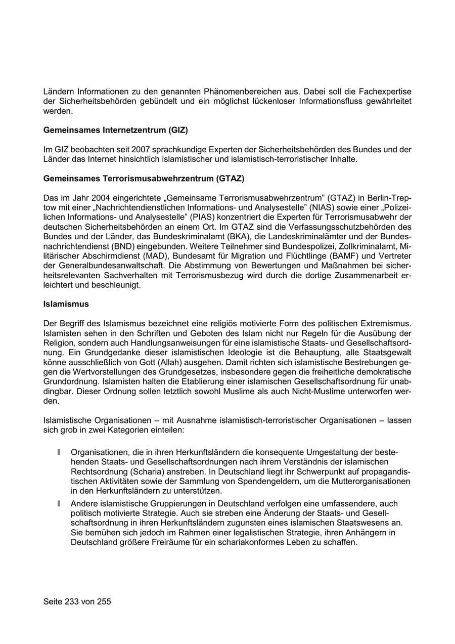 Seite 233 des Verfassungsschutzbericht 2021 Sachsen