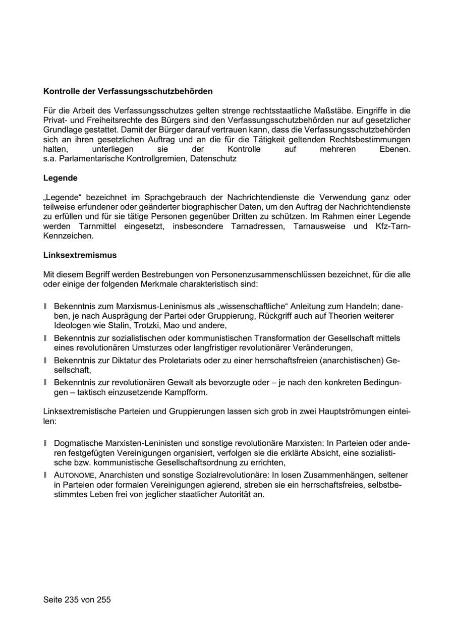 Seite 235 des Verfassungsschutzbericht 2021 Sachsen