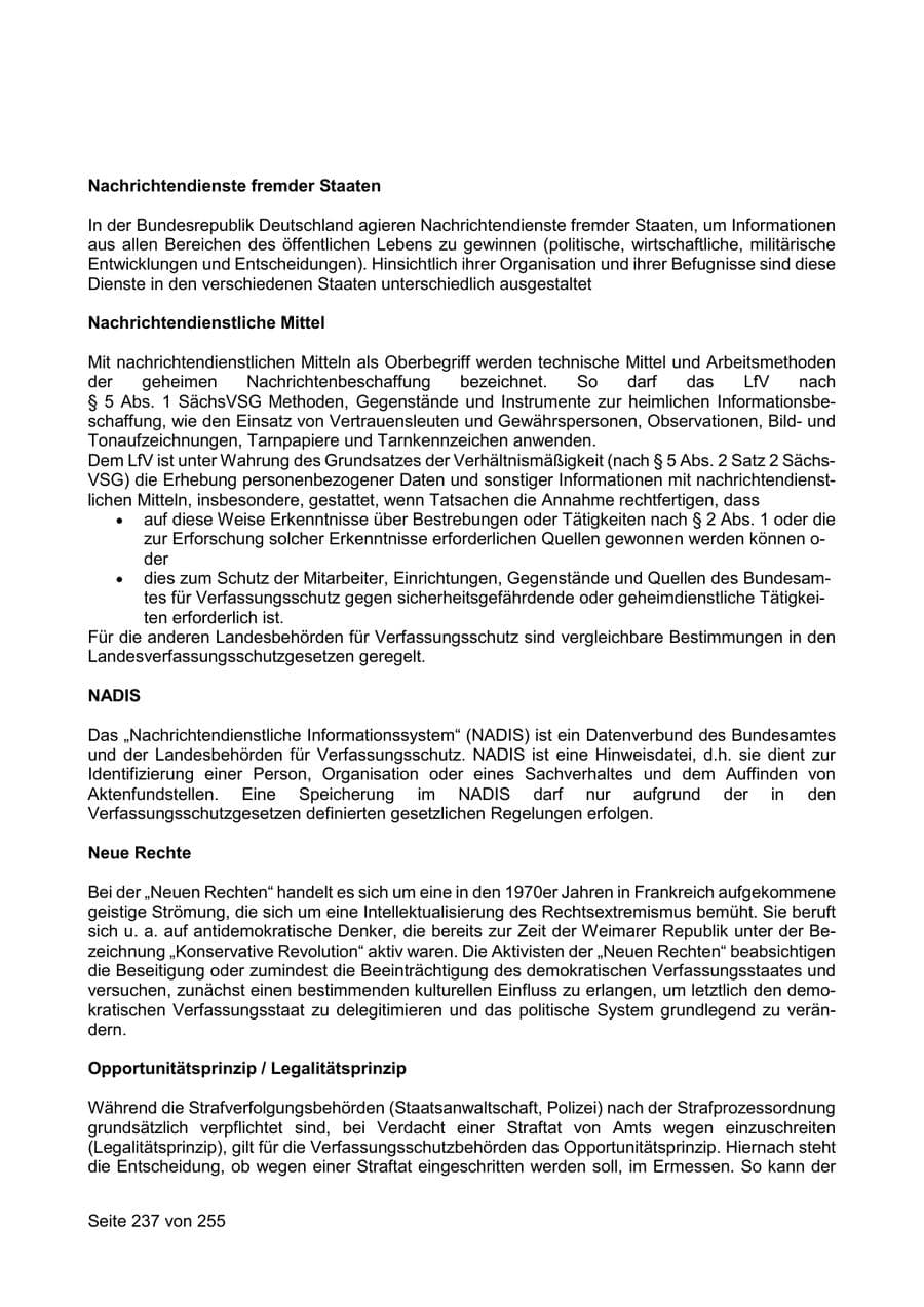 Seite 237 des Verfassungsschutzbericht 2021 Sachsen