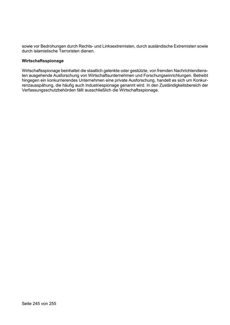 Seite 245 des Verfassungsschutzbericht 2021 Sachsen