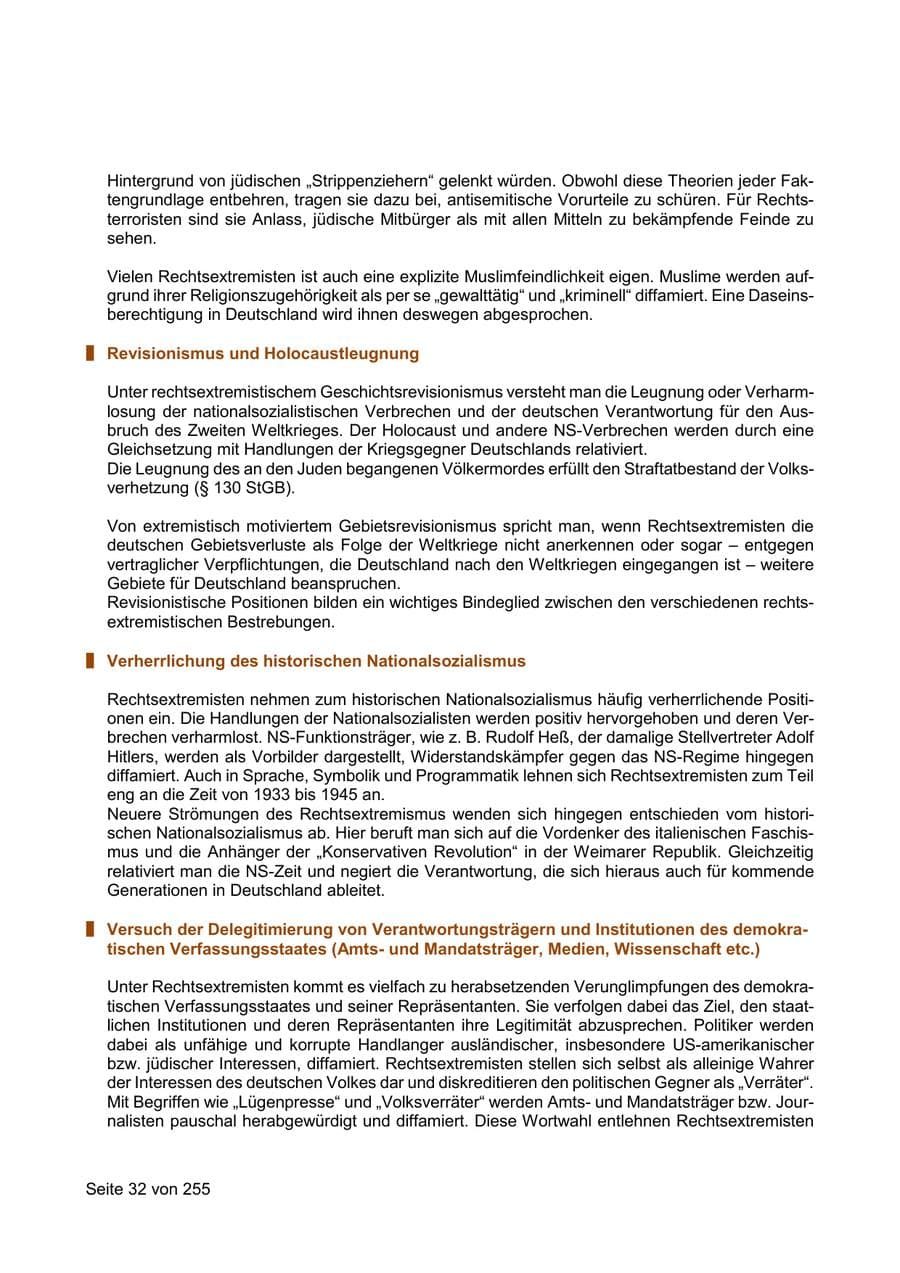 Seite 32 des Verfassungsschutzbericht 2021 Sachsen