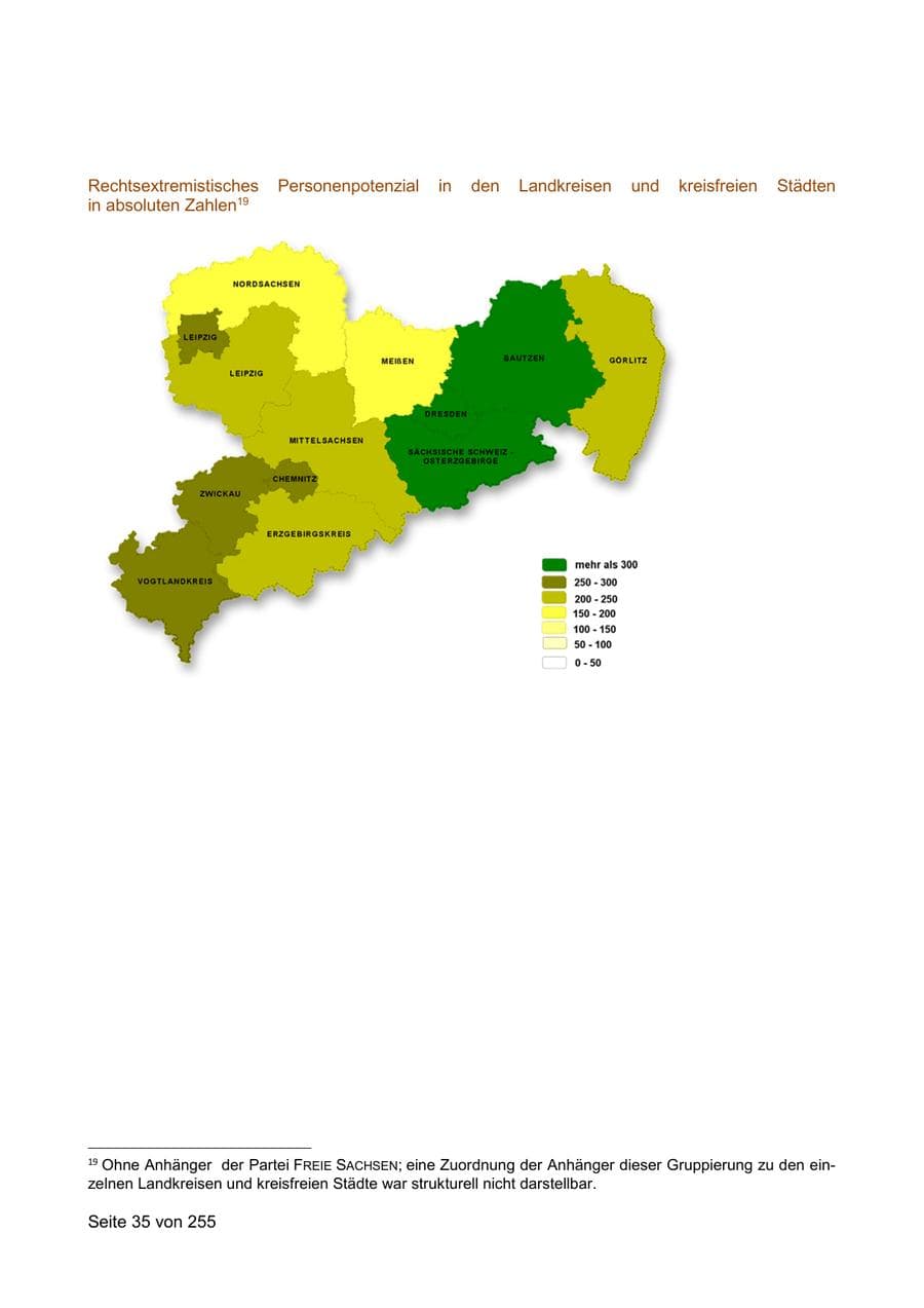 Seite 35 des Verfassungsschutzbericht 2021 Sachsen