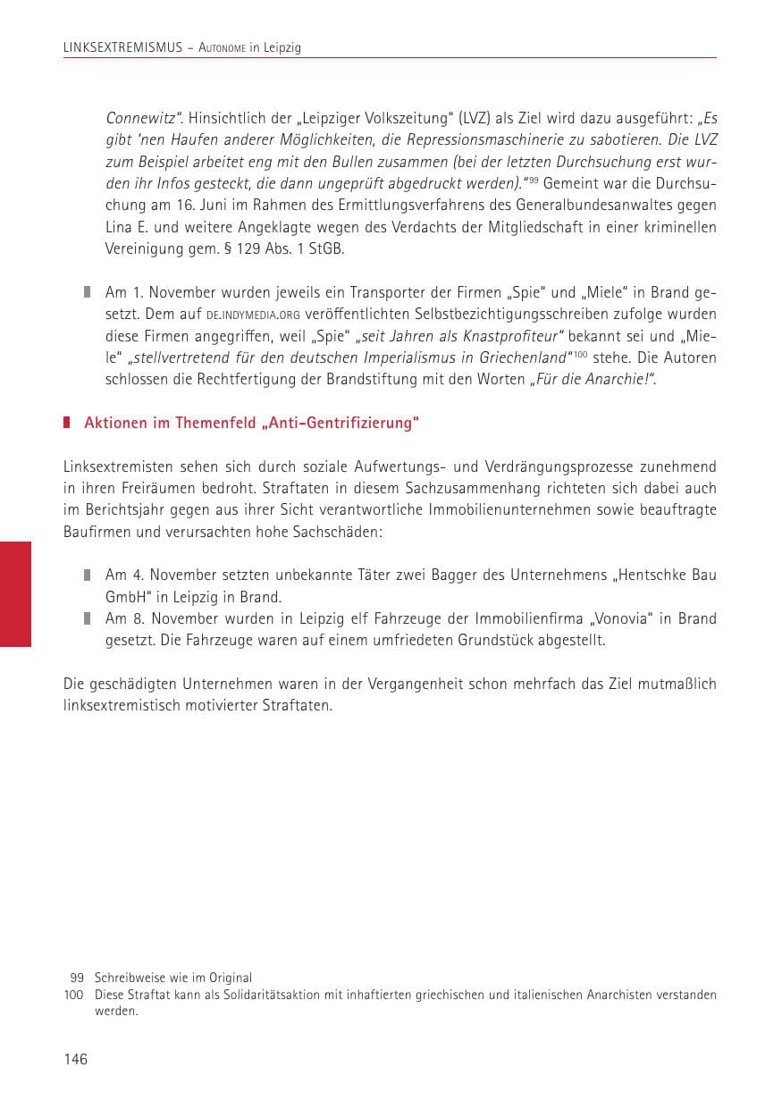 Seite 146 des Verfassungsschutzbericht 2022 Sachsen